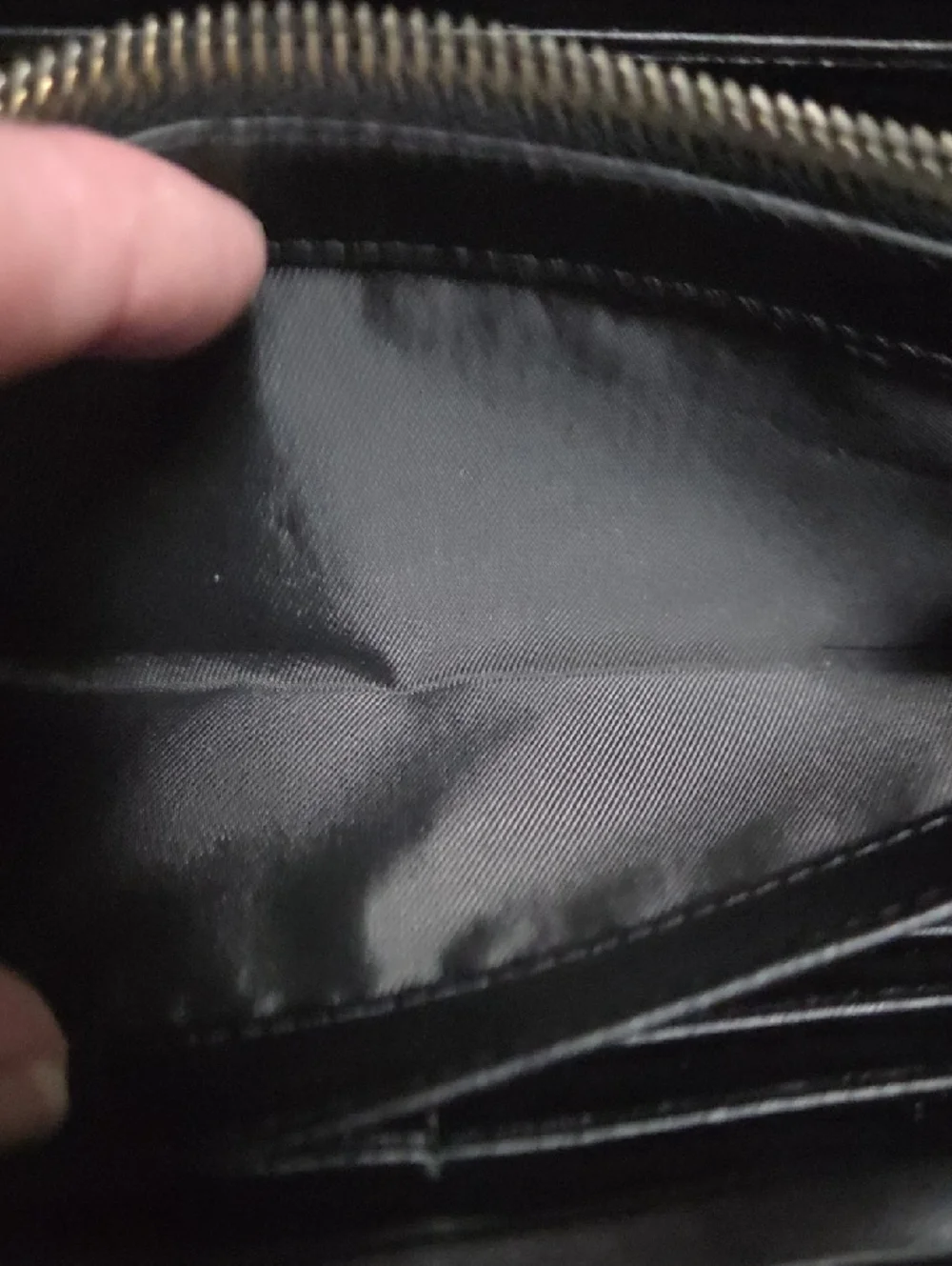 Coach Black Pebbled Leather Zip Wallet - Picture 7 of 13